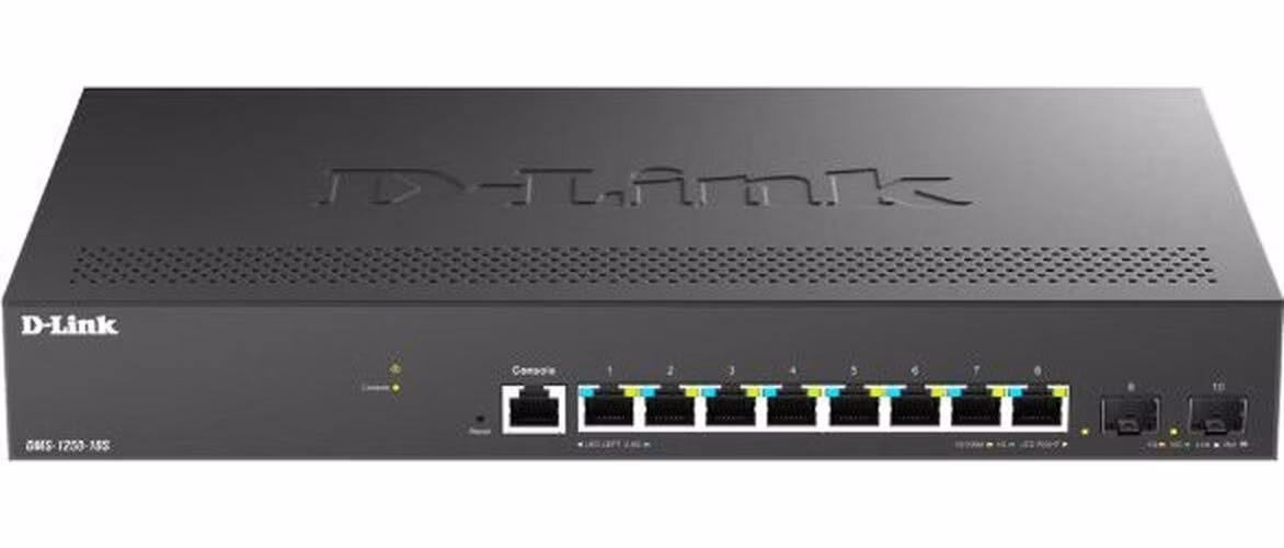 D-Link DMS-1250-10S/E 10 - Port 2.5G Smart Managed Fiber Switch