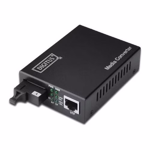 Digitus Media Converter, Singlemode, BiDi, WDM Gigabit Ethernet, Tx1310nm / Rx1550nm SC connector, Up to 40km
