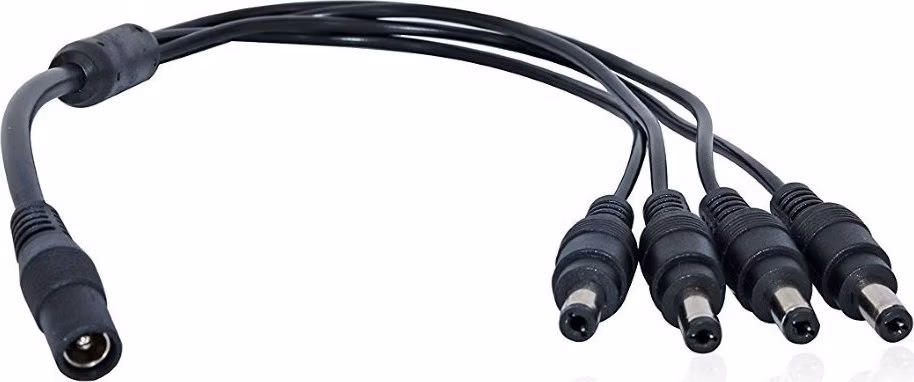 XtendLan Napájecí kabel/splitter 1 na 4, jack 2,1mm, průměr kabelu 1,5mm/0,3mm