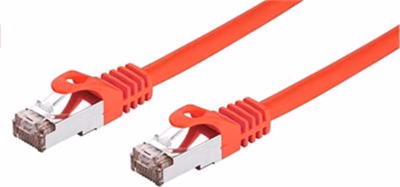 C-TECH Kabel patchcord Cat6, FTP, červený, 1m