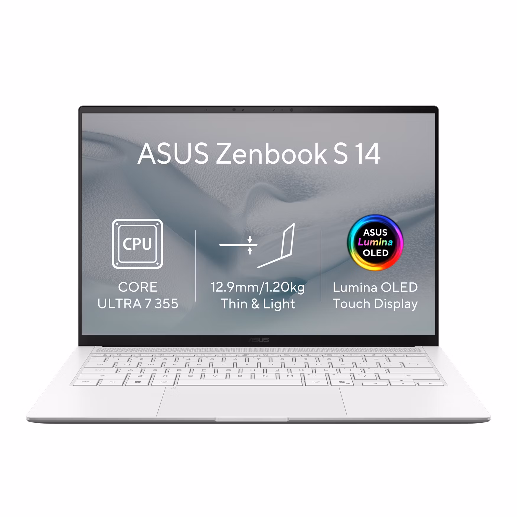 ASUS Zenbook S14 OLED/UX5406AA-OLED465XZ/U7-355/14"/2880x1800/T/32GB/1TB/Intel int/W11P/White/2R