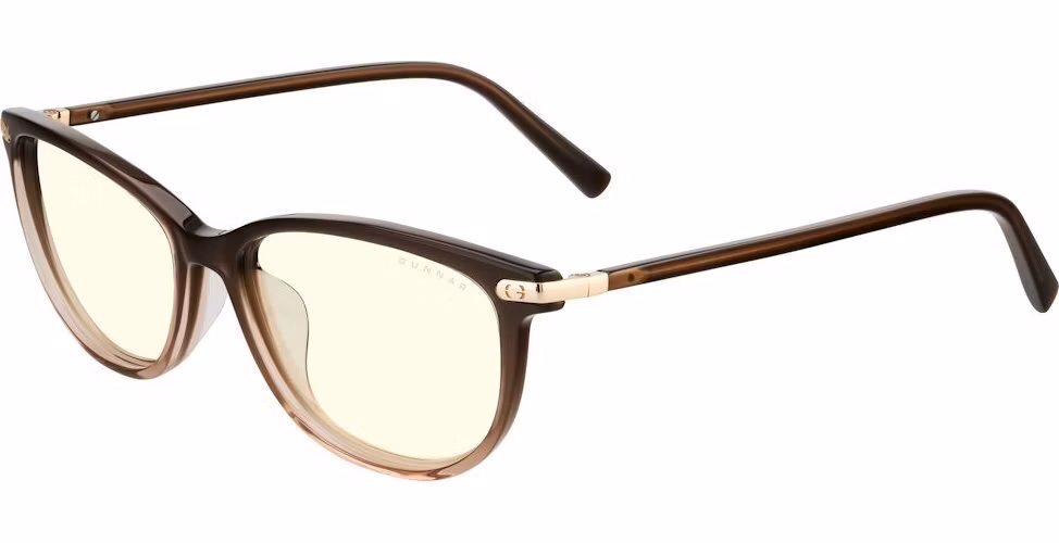 GUNNAR kancelářske/herní brýle INGRID COCOA FADE CRYSTAL čirá skla BLF 35 GUNNAR focus