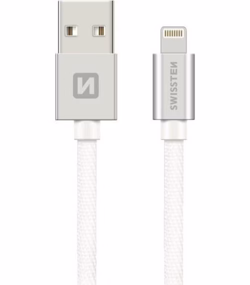 Swissten Datový Kabel Textile Usb / Lightning 2,0 M Stříbrný