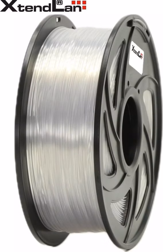 XtendLAN PETG filament 1,75mm průhledný bílý/natural 1kg