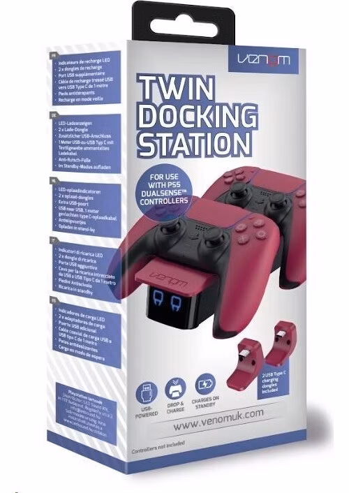 VENOM VS5010 Red PS5 Twin Docking Station