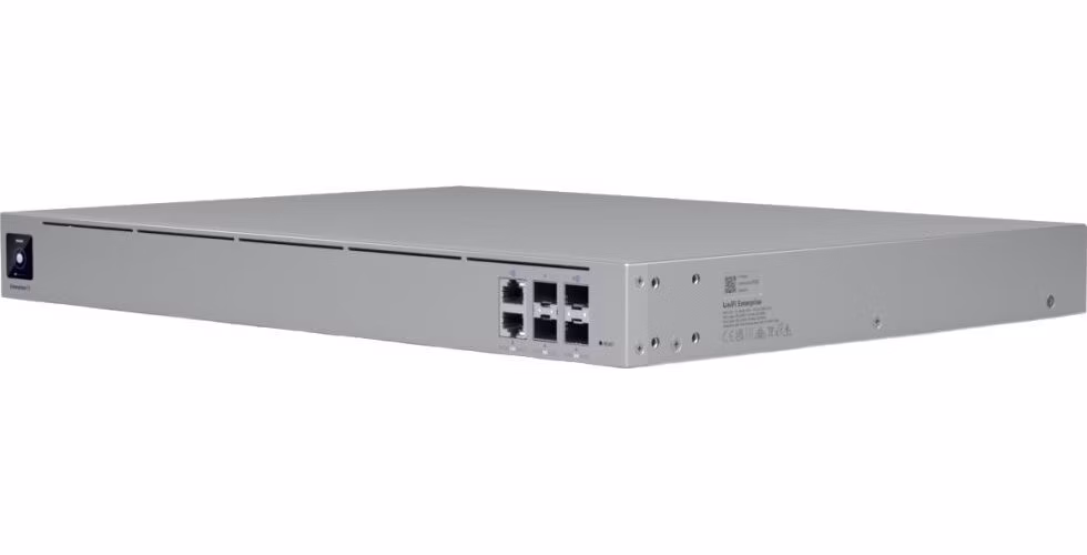 Ubiquiti UniFi Enterprise Fortress Gateway - Router, UniFi Network OS, NeXT AI, IDS/IPS, 2x 2.5GbE, 2x SFP+, 2x SFP28