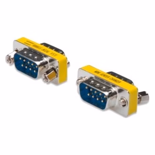 Digitus sériový adaptér Gender Changer, D-Sub9, metal housing, M/M, with Hex screws