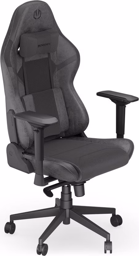 Endorfy herní židle Scrim BK / kombinace textil / kůže / černá