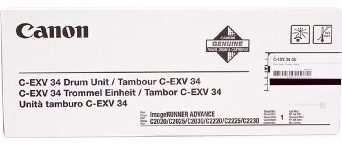 Canon C-EXV 34/ Válcová jednotka/ iR-C2x20/ 1x30/ 61 000 stran/ Černý