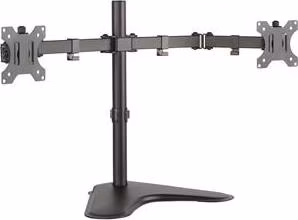 CONNECT IT TwinArm stolní držák na 2 monitory, s podstavcem, ČERNÝ