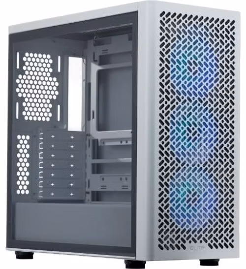 Cooler Master case Elite 502 White, Průhledná bočnice, ATX, 3x 120mm ARGB Fan, bílá