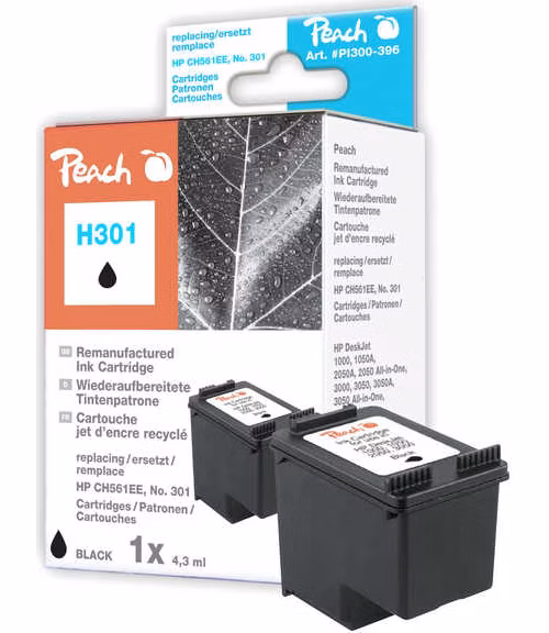 PEACH kompatibilní cartridge HP CC561EE, No.301, black, 5.7ml