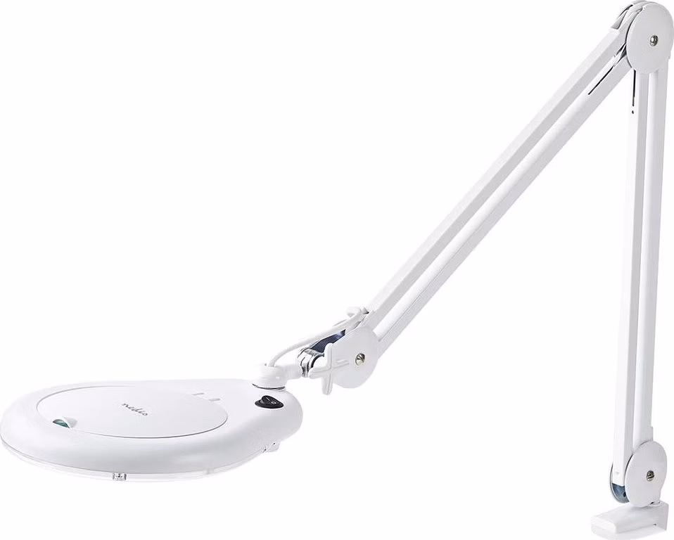 POŠKOZENÝ OBAL - NEDIS zvětšovací stolní LED lampa/ čočka 3 dioptrie/ spotřeba 9 W/ teplota 6500 K/ světelný tok 720 lm/ bílá
