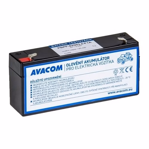 AVACOM Náhradní baterie (olověný akumulátor) 6V 3,4Ah do vozítka Peg Pérego F1