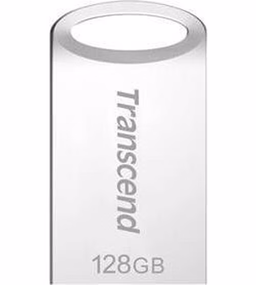 Transcend 128GB JetFlash 710S, USB 3.1 Gen 1 flash disk, malé rozměry, stříbrný kov