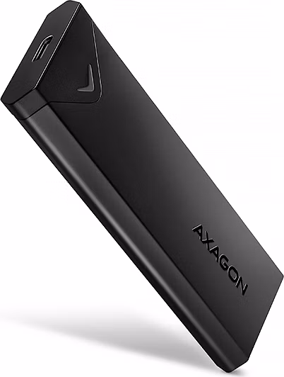 AXAGON box na M.2 NVMe SSD / EEM2-UB2 / USB-C / USB 3.2 Gen2 / černý / kabel 20cm USB-C na USB-C