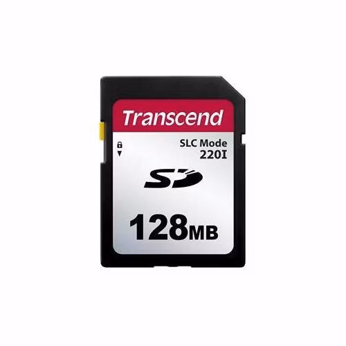 Transcend 128MB SD220I MLC průmyslová paměťová karta (SLC mode), 22MB/s R,20MB/s W, černá