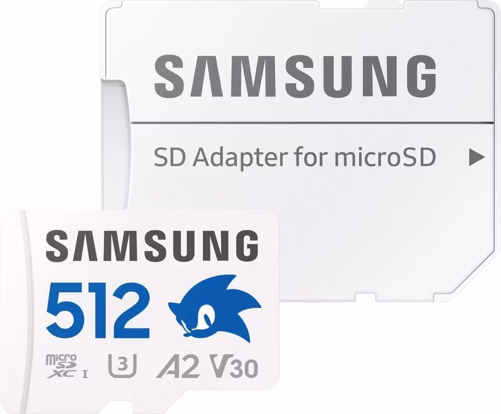 SAMSUNG PRO Plus Sonic the Hedgehog™ microSDXC 512GB + SD Adaptér / CL10 UHS-I U3 / A2 / V30