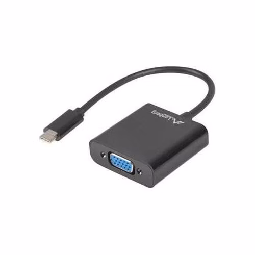 LANBERG USB-C(M) 3.1 na VGA(F) adaptér kabel 15CM černý