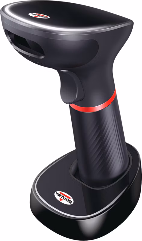 Virtuos CCD 2D čítačka Virtuos HW-855A, bezdrôtová, základňa, USB, čierna