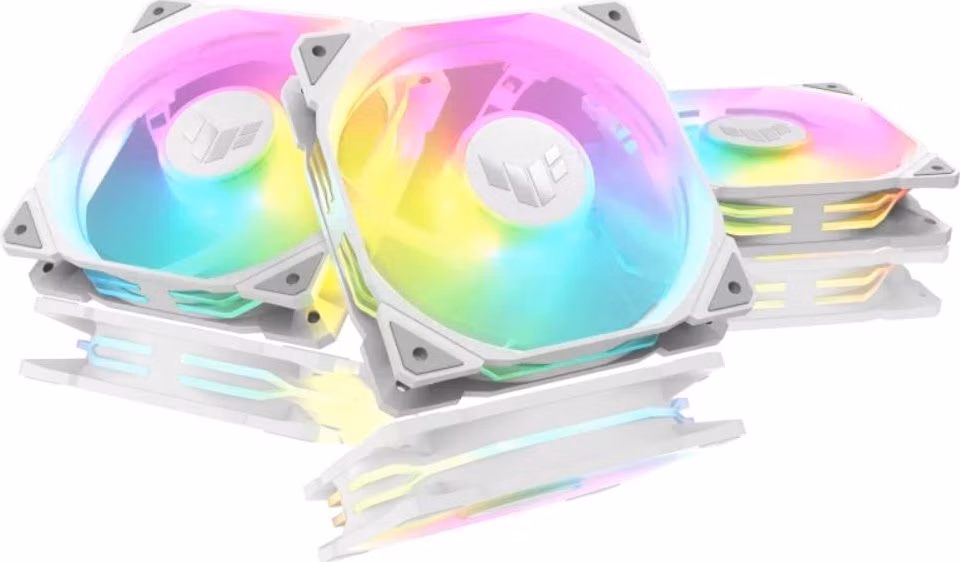 ASUS ventilátor TUF GAMING TR120 ARGB Reverse, 3x120mm, bílá