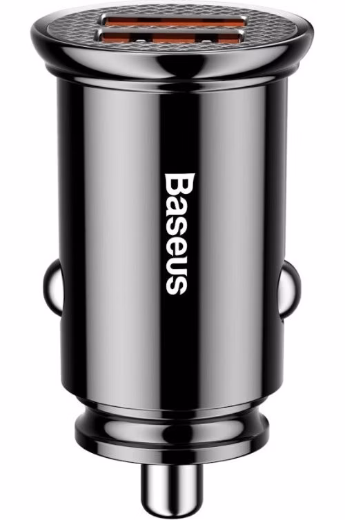 Baseus rýchlonabíjačka do auta 2xUSB QC3.0 30W čierna