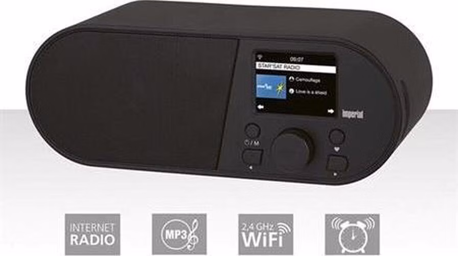 Nedis 22-315-00 - Imperial i105 Wi-Fi internetové rádio s 2,4palcovým barevným displejem, černé