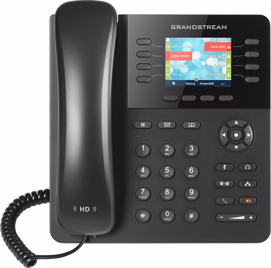Grandstream GXP2135 VoIP telefon, 4x SIP, barevný 2,8" displej, 32x BLF