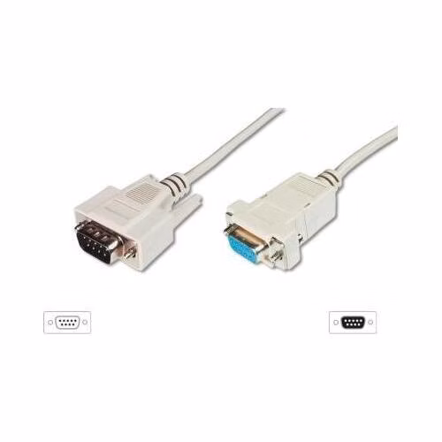 Digitus sériový kabel prodlužovací DB9 M/F 2m, šedý
