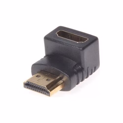 PremiumCord Adapter HDMI M/F zahnutý do pravého úhlu 90°, pozlacená