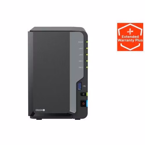 Synology™ DiskStation DS225+, 2-bay NAS, vratane 2ks HDD 4TB (HAT3300-4T), CPU J4125, RAM 2GB, LAN 1x 2.5Gb + 1x 1Gb