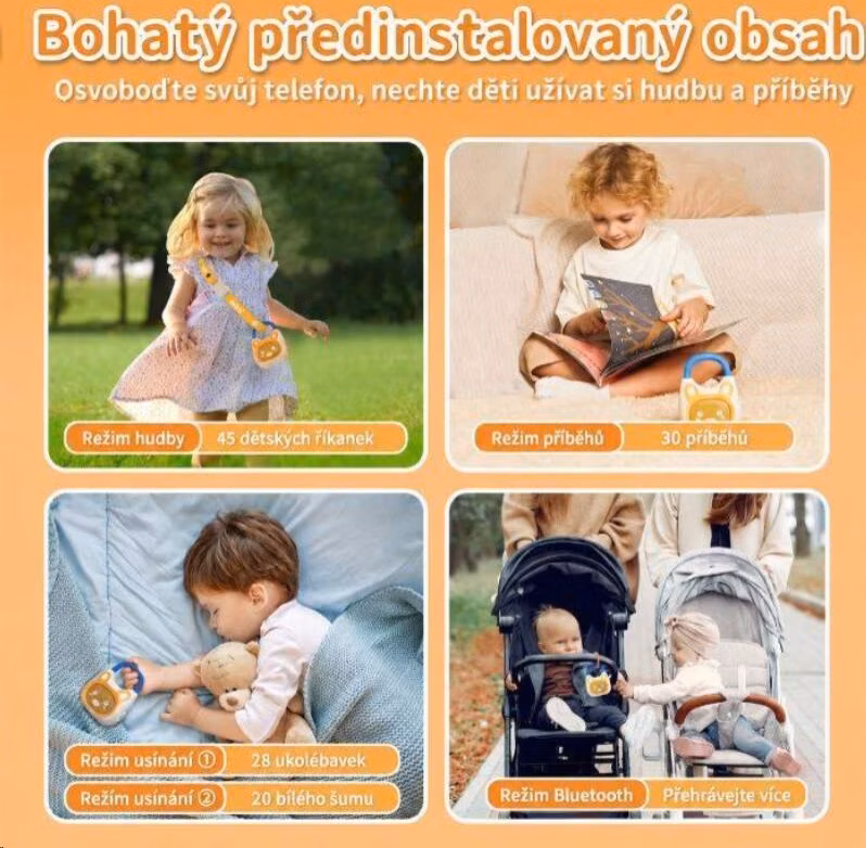 Alilo K1 Pocket Bunny - Přenosný hudební přehrávač, EN