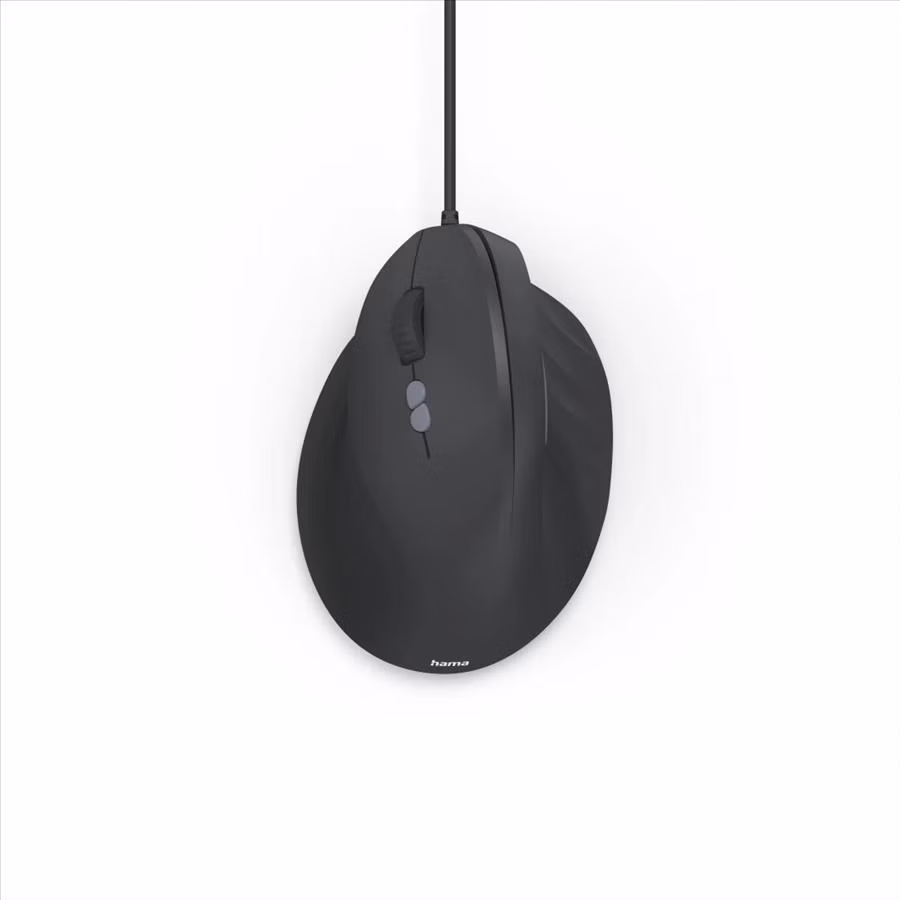 Hama vertikálna ergonomická káblová myš ECM-500L, pre ľavákov, čierna