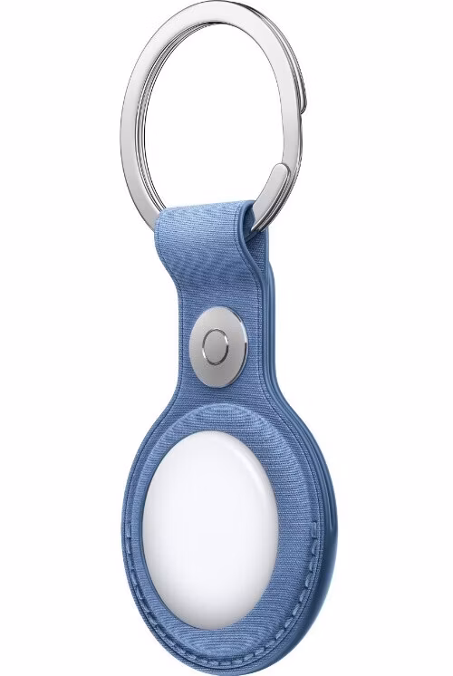 AirTag FineWoven Key Ring - Wildflower Blue
