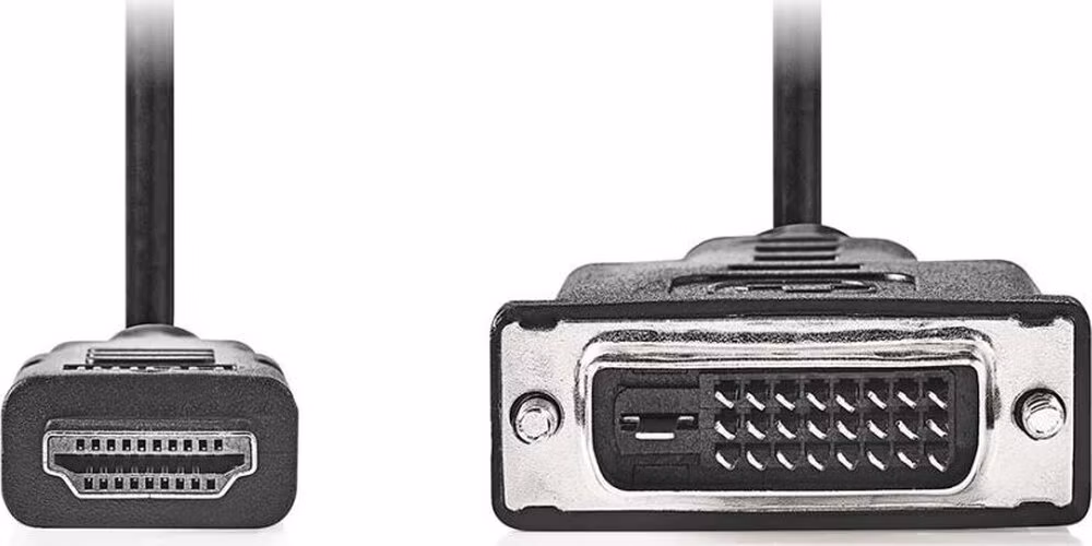 NEDIS kabel HDMI - DVI/ konektor HDMI - zástrčka DVI-D 24+1pinová/ černý/ bulk/ 2m