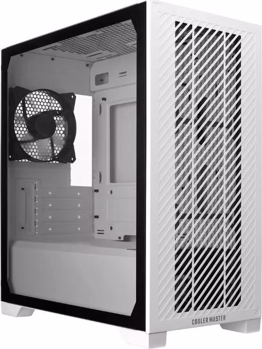 Cooler Master case Elite 301 Lite, mATX, Průhledná bočnice, 1x 120mm Fan, Bílá