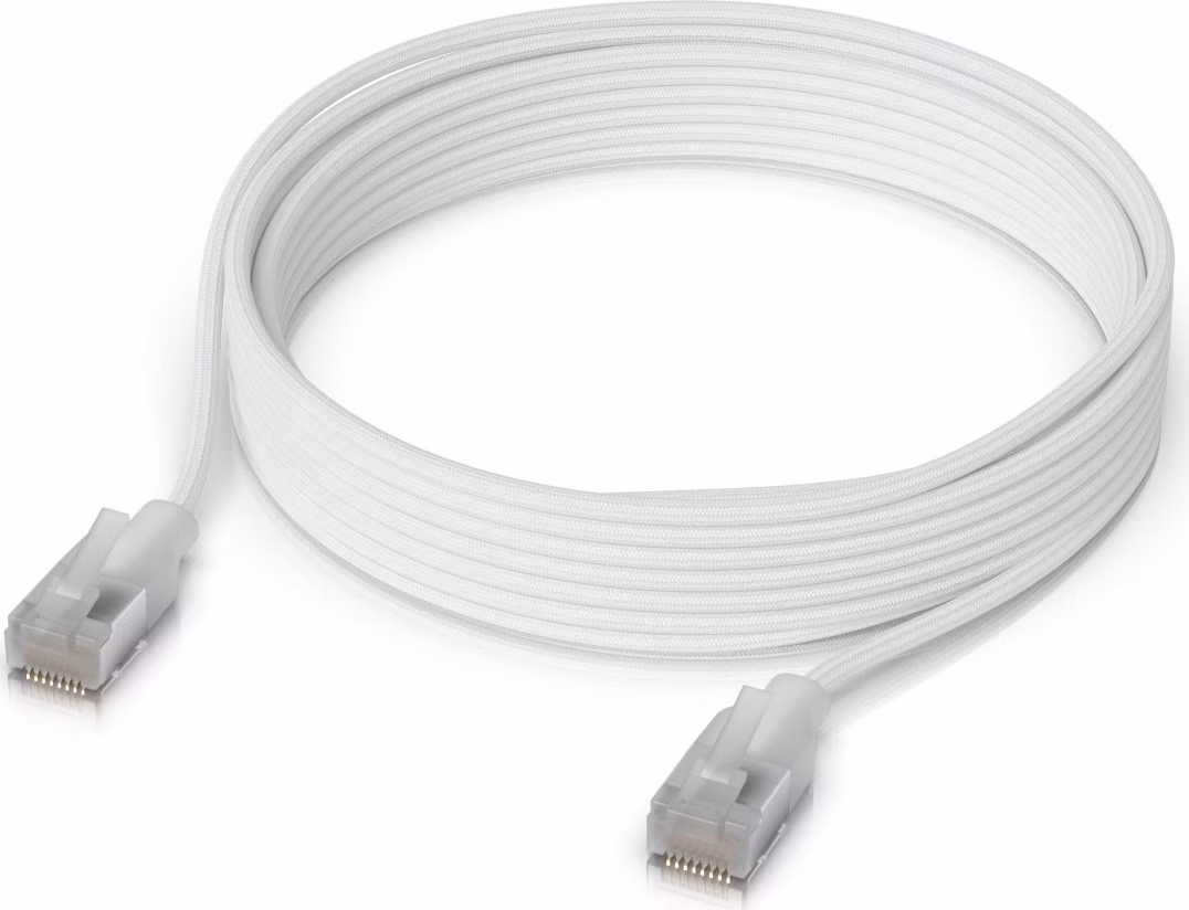 Ubiquiti UniFi Premium Patch Cable 5m - Patch kabel, Cat6a, Etherlighting, bílý, délka 5m