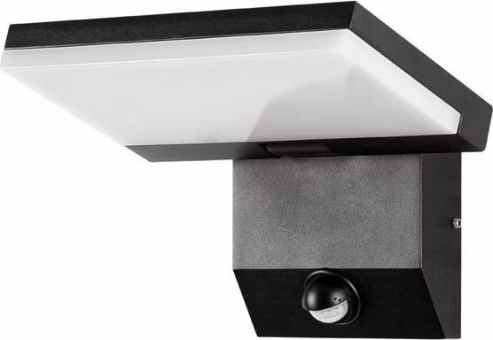 IMMAX MODERN venkovní LED osvětlení nástěnné s PIR čidlem, 18W, 1278lm, IP65, černé