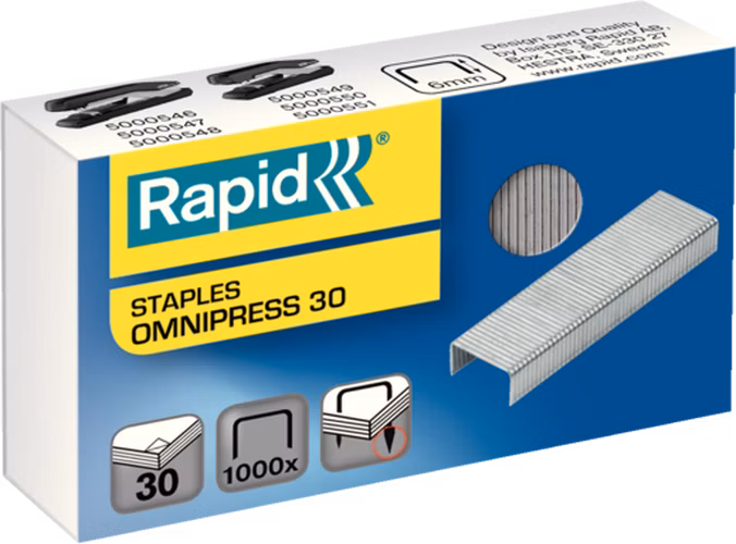 Rapid drátky Omnipress 30, 1000 ks