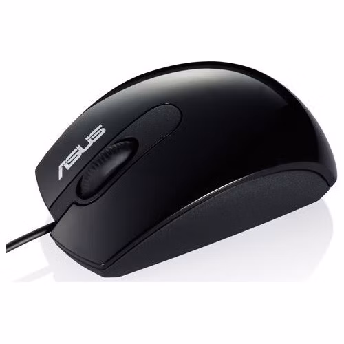 ASUS DS-2521A/Kancelárska/Optická/Pre pravákov/1 000 DPI/Drôtová USB/Čierna