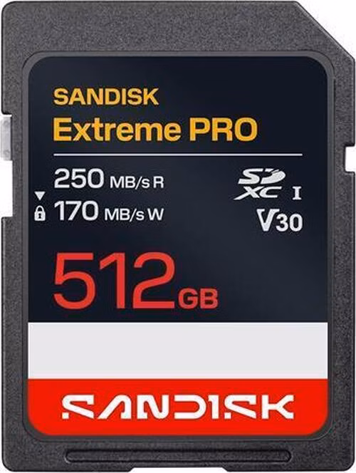 SanDisk Extreme Pro SD UHS-I 512GB SD 250MB/s(R) / 170MB/s(W)