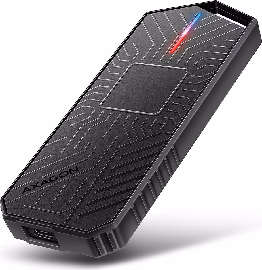 AXAGON externí RGB box pro M.2 NVMe SSD / EEM2-GAM / USB-C / USB 3.2 Gen2 / až 10 Gbit/s / kabel 50cm