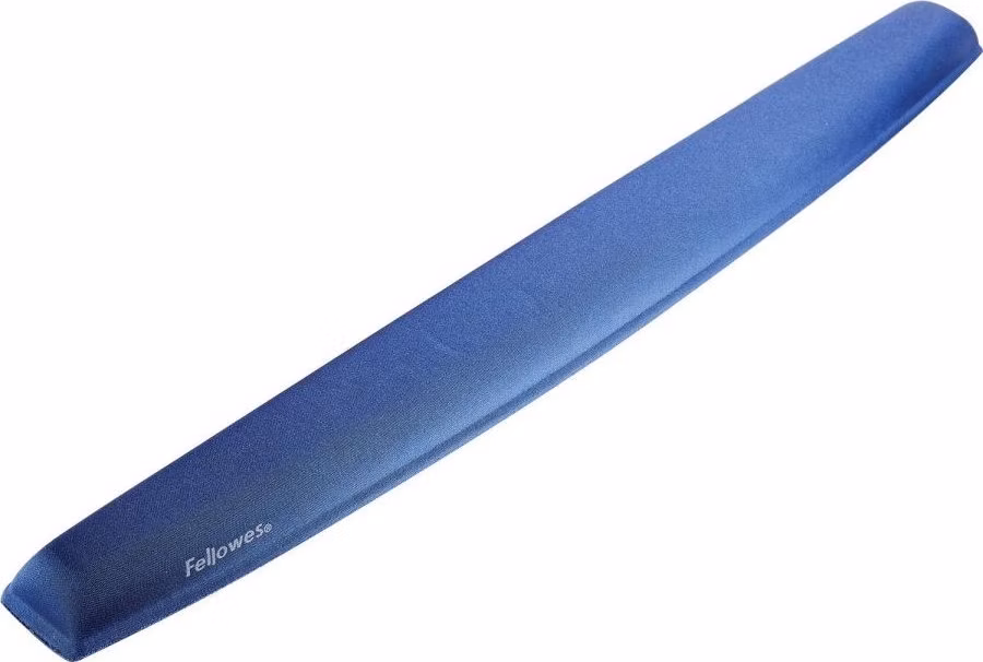 FELLOWES opěrka zápěstí ke klávesnici/ 490mm x 59mm x 20mm/ textilie/paměťová pěna/ modrá