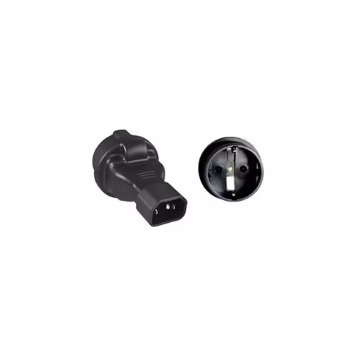 Premium Cord Adaptér IEC C14 male na SCHUKO CEE 7/3 female, napětí 230V, max.proud 10A