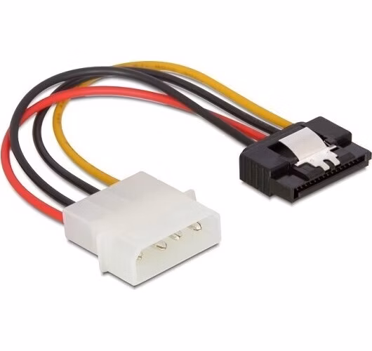 Delock Power Adapter Molex 4-pin na SATA 15-pin, 12cm, kovová západka