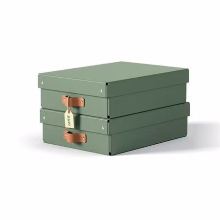 LEITZ úložný box, karton, velikost M nízký, 2 ks zelený