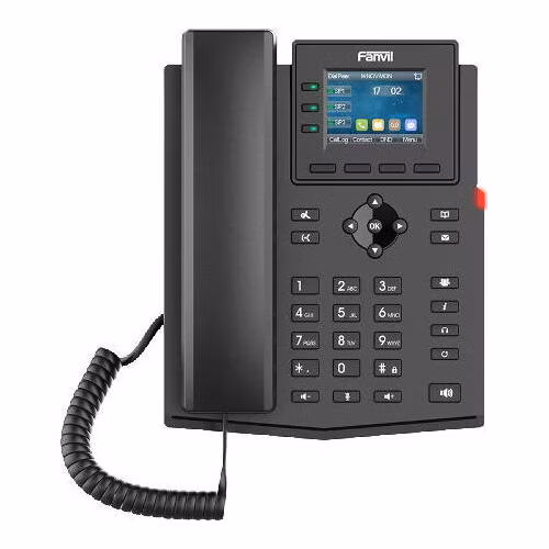 Fanvil X303G SIP telefón, 2,4" bar.disp., 4SIP, dual Gbit, PoE