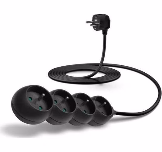 CONNECT IT prodlužovací kabel 230 V, 4 zásuvky, 3 m, bez vypínače (černý)