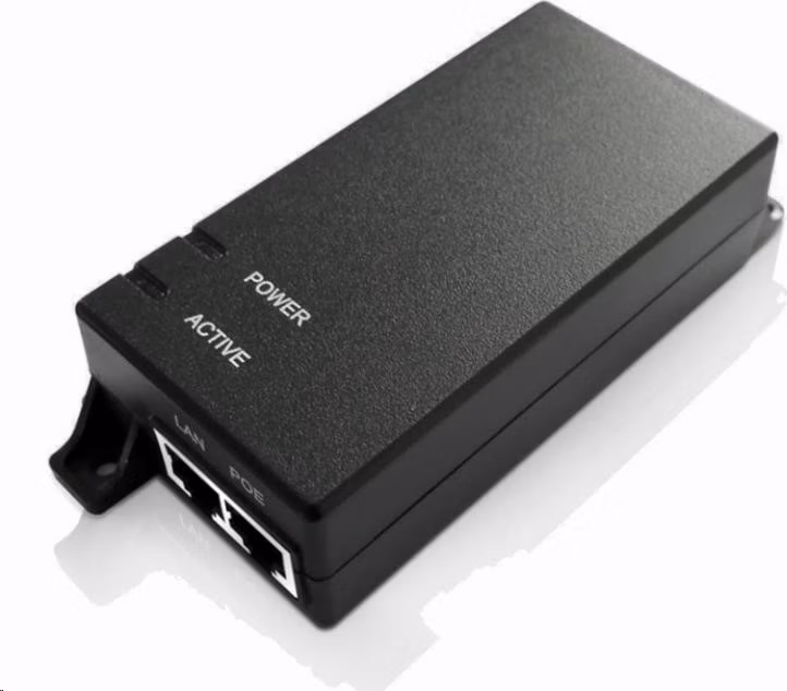 Aktívny injektor PoE MaxLink PI30, 802.3af/at, 30 W (PoE+), napájací kábel