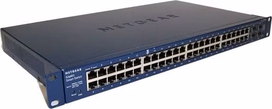 Netgear 48xGbE, 4xSFP shared, SMART SWITCH, static routing, IPv6, LAGs